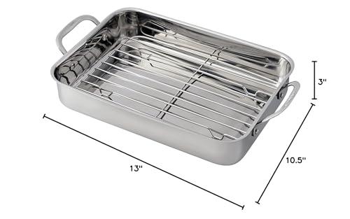 Cuisinart Cuisinart 7117-14RR 14-Inch Chef\'s-Classic Cookware-Collection, Lasagna Pan w/Stainless Roasting Rack, Stainless Steel