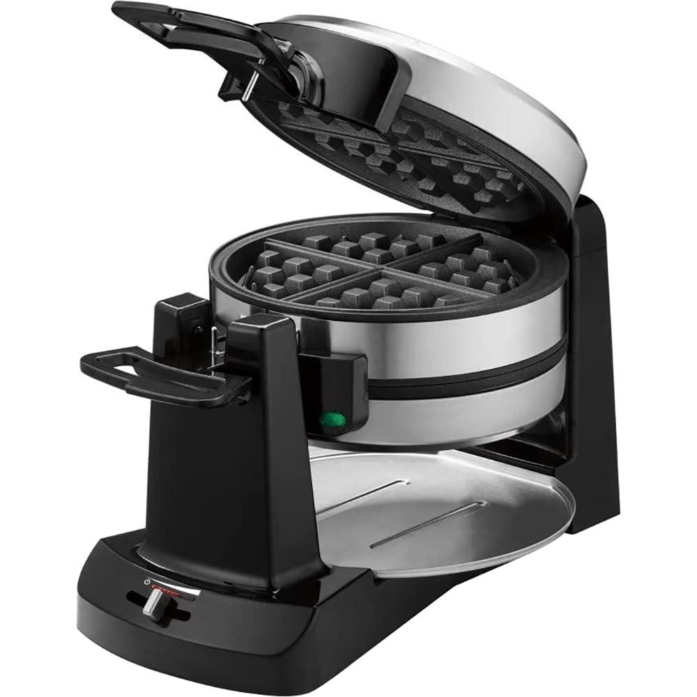 Cuisinart Cuisinart WAF-F40 Double Flip Belgian Waffle Maker Black/Stainless Bundle with 1 YR CPS Enhanced Protection Pack