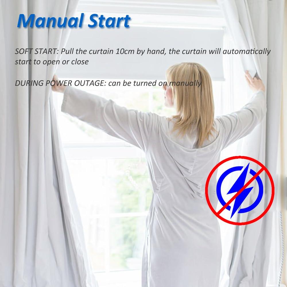 SIXIN Tuya Smart Motorized Vertical Blinds Motor & Track,Smart Motorized Curtains, 180 Rotation, Compatible with Google Assistant & Amazon Alexa (ZigBee Motor - 5M (196.9in) Track)