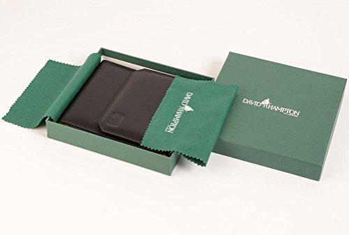 David Hampton David Hampton Black Oxford Leather CD Case