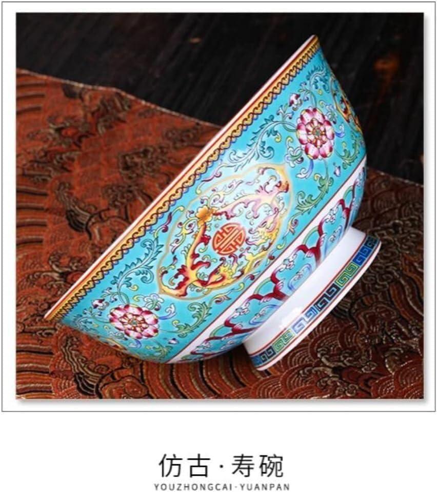 ThraKi ThraKi Ceramic Bowlsalad bowlRamen Bowl Porridge Bowl,Soup Bowl15.6cm 7.8in Ceramic Bowl Enameled Bowl Master Teacup High-Grade Bone China Bowl Stemware Bowl