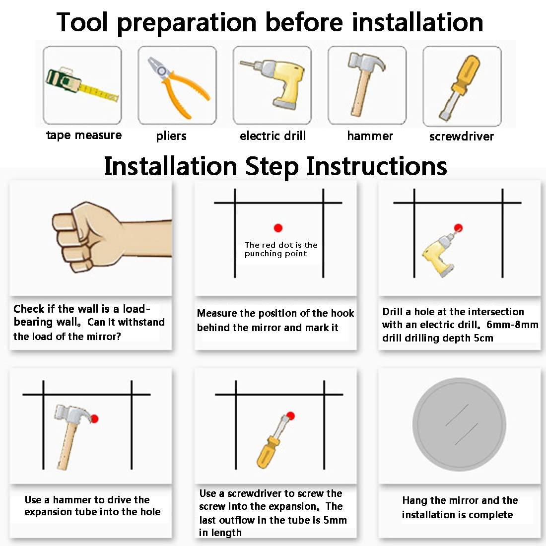 LLYLAY LED Bathroom Mirror Round,Circle Mirror,Bathroom Mirrors for Vanity,Vanity Mirror with Lights,Polished Frameless Wall Mirror for Bathroom, Vanity, Bedroom,White/Warm Light
