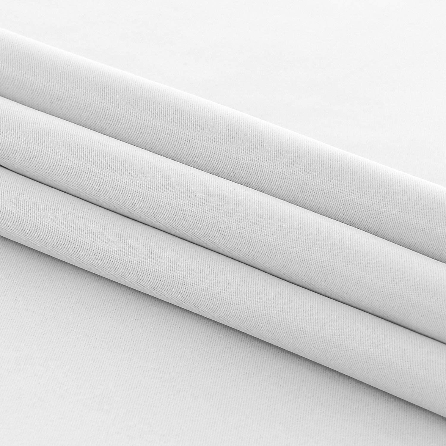 DWCN DWCN French Door Curtains Rod Pocket Thermal Blackout Curtain for Doors with Glass Window, Kitchen and Patio Doors for Privacy, 12 X 72 Inches Long, 1 Curtain Panel with Tieback, Greyish White