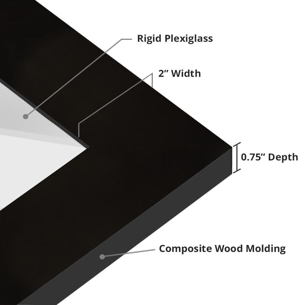 wallsthatspeak wallsthatspeak 14x20 White Picture Frame for Posters Puzzles or Artwork, 2-Inch Wide Border Moulding Photo Frames