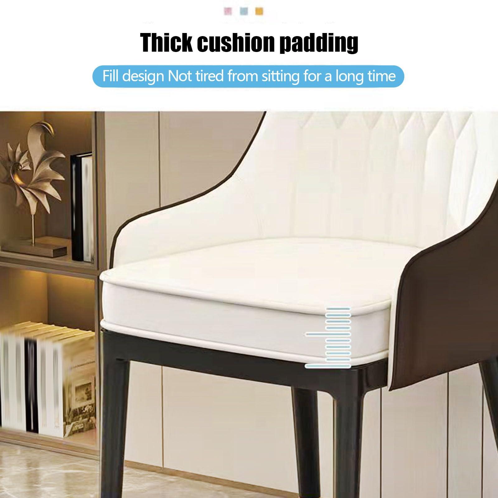 Meedlopia Chairs Dining Chair Set of 4 with Open Back Velvet Dining Chairs Faux Leather Upholstered Chair Mid Century Modern Dining Chairs Dining Living Room Chairs with Gold Metal Legs, Luxury Dining Chairs