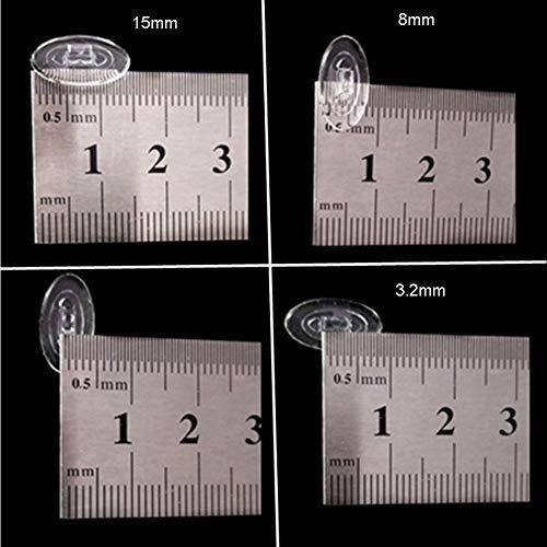 QYAJS Eyeglasses Nose Pads Pieces 15mm 5Pairs Eyewear Compatible with Oakley Sunglasses Glasses Oval Shaped Pushin Push Slide in