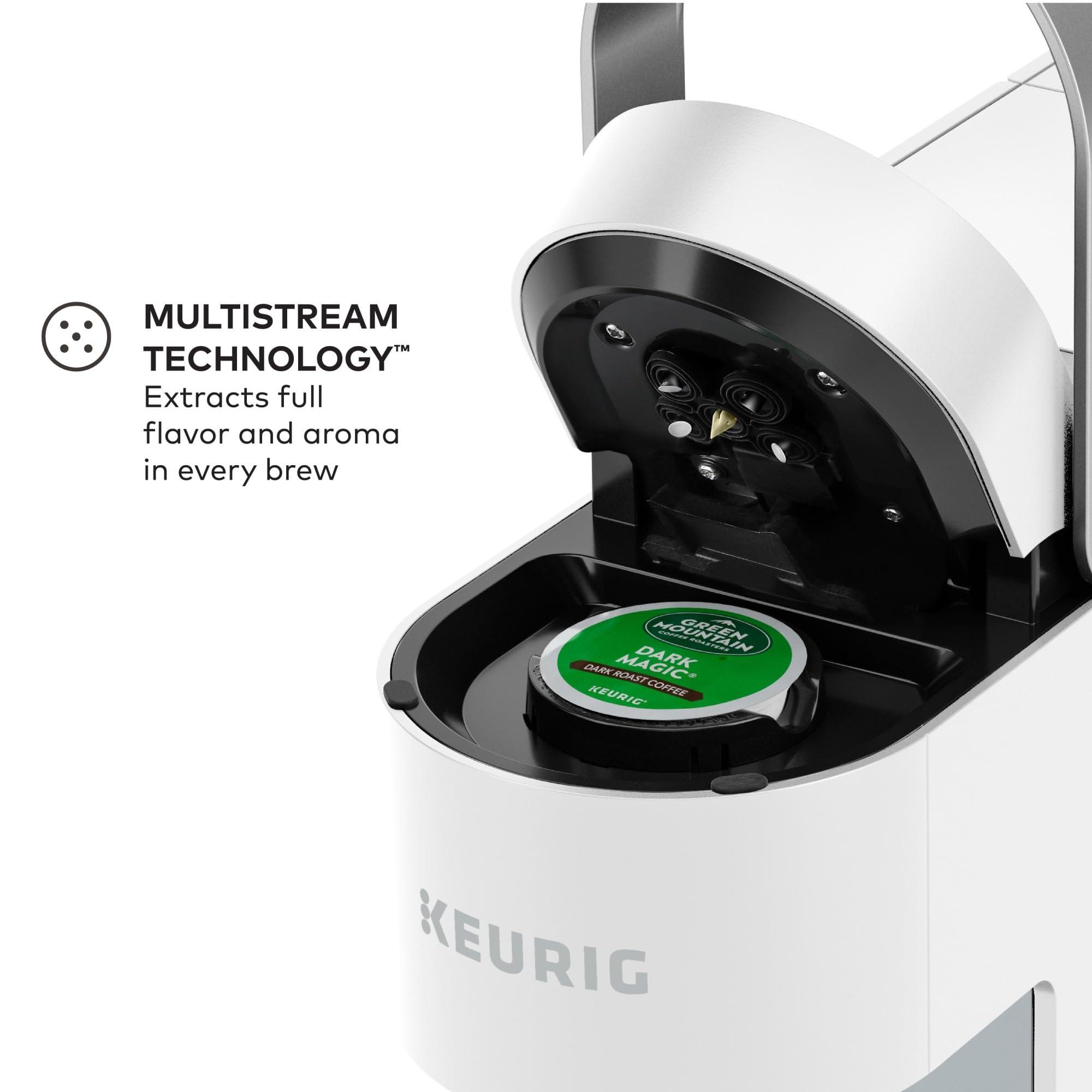 Keurig Keurig K-Slim Single Serve K-Cup Pod Coffee Maker, Multistream Technology, 3 Brew Sizes, Slim and Sleek Design, 46oz Removable Reservoir, White