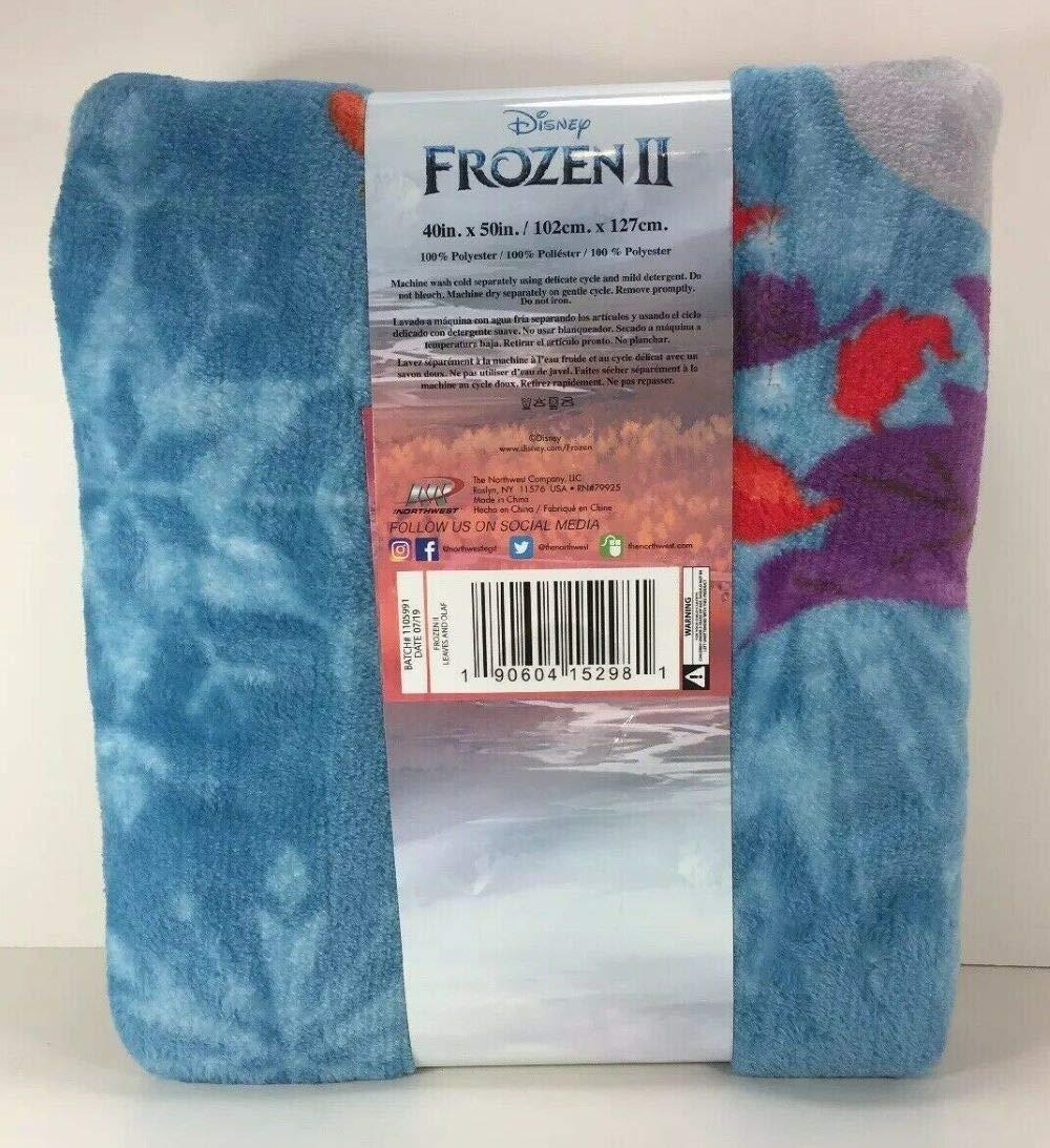 NORTHWEST ENTERPRISES NORTHWEST ENTERPRISES Disney Frozen 2 Olaf Silky Soft Throw Blanket 40" x 50" Olaf's Adventures II