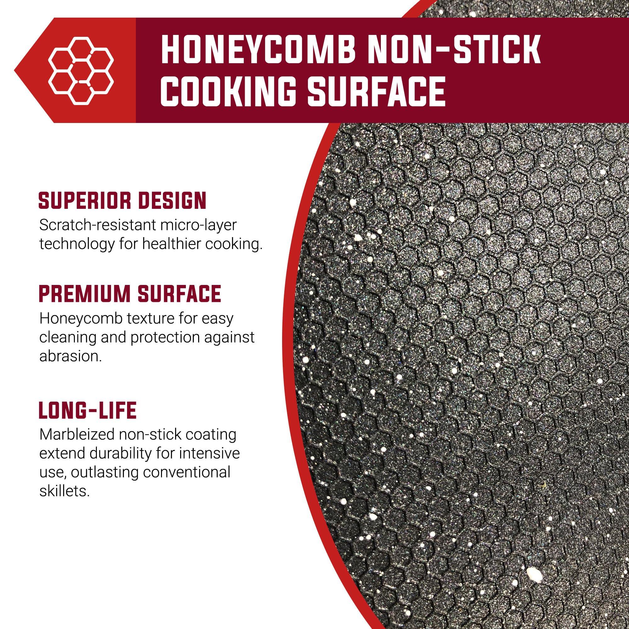 Elite Gourmet Elite Gourmet EG6203 Extra Deep 16"x13"x3.2" (10.5Qt.) Scratch Resistant, Easy Pour Spout, Dishwasher Safe, Non-stick Electric Skillet with Vented Glass Lid, Adjustable Temperature, Black