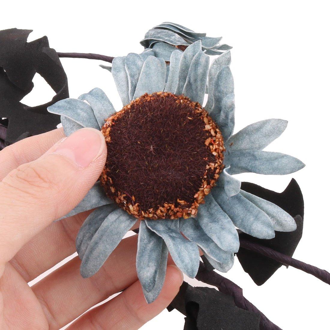 Generic Qtqgoitem Foam Birthday Gift Sunflower DIY Artificial Flower Bouquet 2pcs Teal Blue (model: f0f 1d1 19b 195 50a)