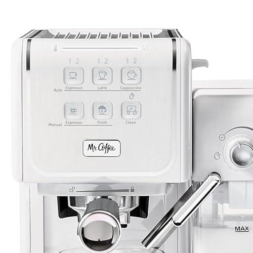 Mr. Coffee Mr. Coffee One-Touch CoffeeHouse - Espresso, Cappuccino, and Latte Maker, with Easy Serving Espresso (ESE) Pod compatibility - White