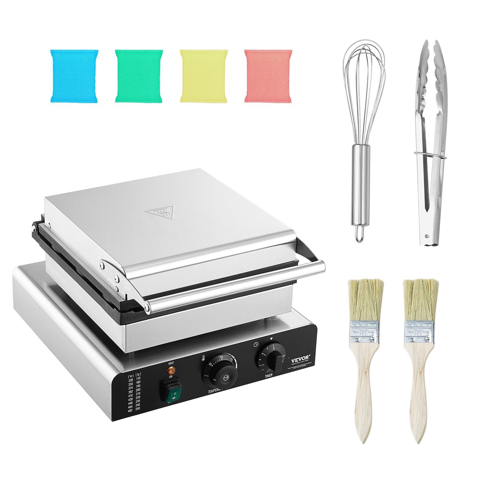 VEVOR VEVOR Electric Donut Maker, 2000W Commercial Doughnut Machine with Non-stick Surface, 9 Holes Double-Sided Heating Waffle Machine Makes 9 Doughnuts, Temperature 122-572, for Restaurant and Home Use