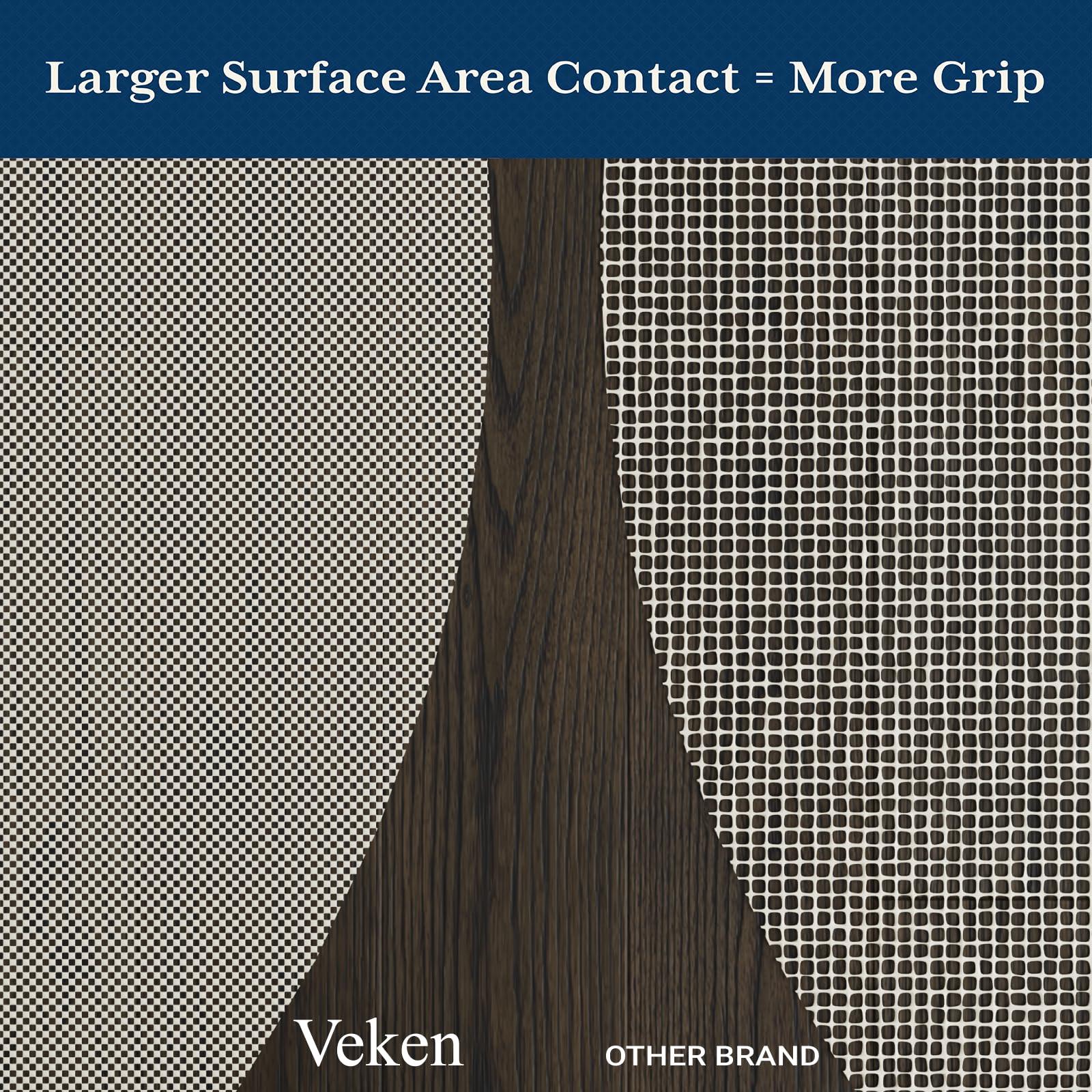 Veken Veken 6 Ft Round Rug Pad Gripper for Hardwood Floors, Non Slip Circle Rug Pads for Area Rugs, Thick Rug Grippers for Tile Floors, Under Carpet Anti Skid Mat, Keep Your Rugs Safe and in Place