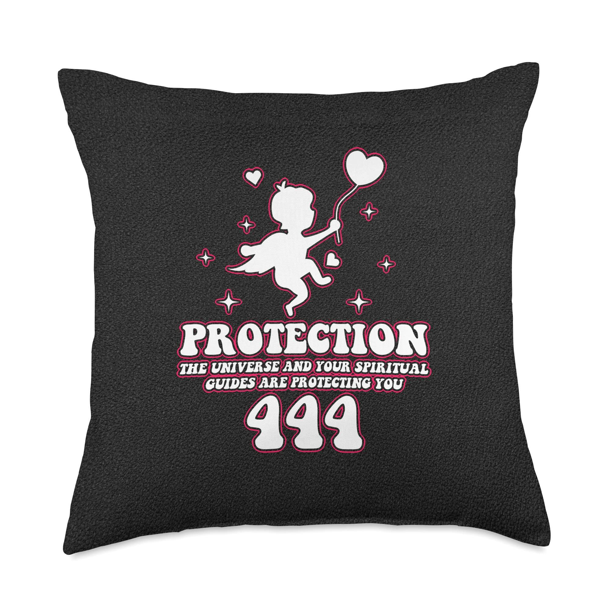 Angel Numbers Numerologist Item Protection 444 Numerology Lover Angel Numbers Numerologist Throw Pillow