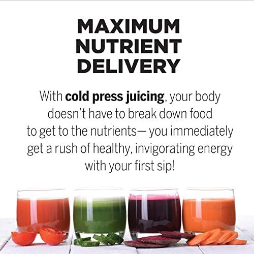 Omega Omega CNC80S Cold Press Juicer Machine, Vegetable and Fruit Juice Extractor and Nutrition System, Triple-Stage Slow Masticating Juicer, 200 W, Silver