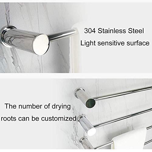 NMDCDH NMDCDH Wall Mounted Electric Towel Rack, Stainless Steel Heated Towel Rail Radiator with 3 Rod, Hard Wire Electric Towel Rack, for Bathroom, Polished