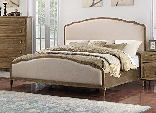 Wallace & Bay Wallace & Bay Haynes Upholstered Bed, King, Gray & Linen