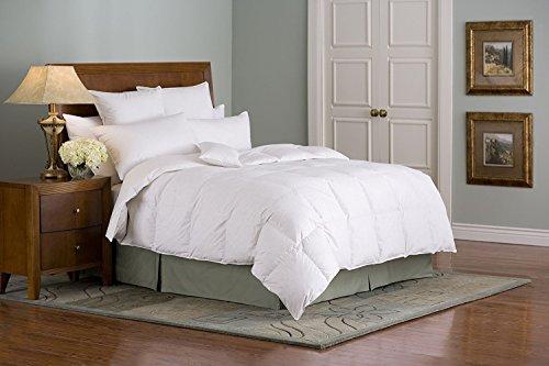 GoLinens Combed Cotton Siberian Goose Down Comforter 300 TC Damask Cover King/California King, Sage
