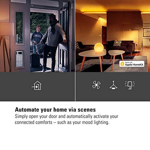 Eve Eve Door & Window Smart Contact Sensor for Doors & Windows, Notifications (Open/Closed State), Automatic Control of Accessories & Scenes, no Bridge, Apple HomeKit, Bluetooth, Thread