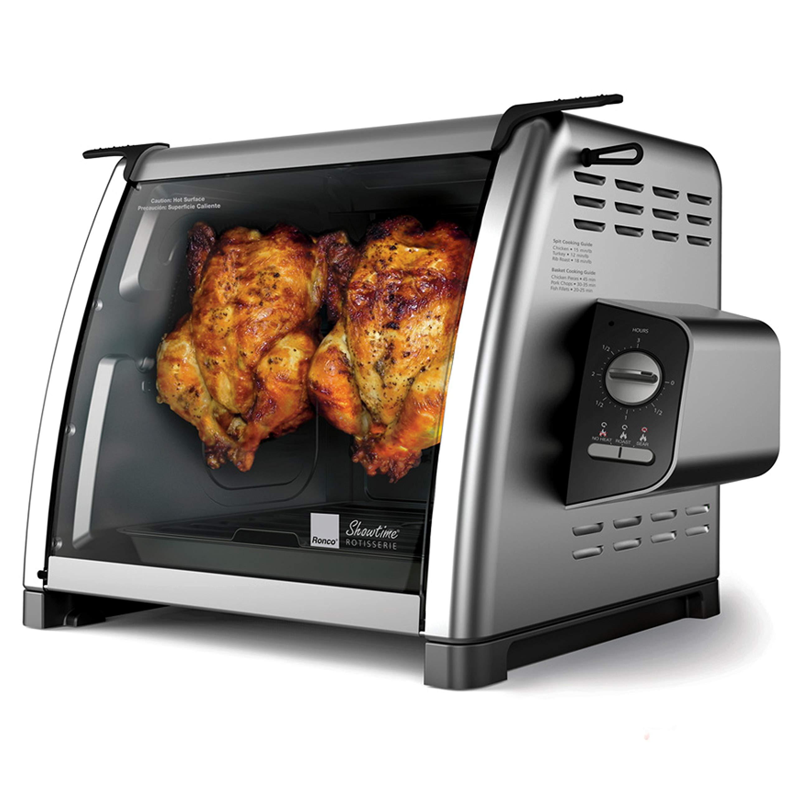 Ronco Ronco 5500 Series Rotisserie Oven, Stainless Steel Countertop Rotisserie Oven, 3 Cooking Functions: Rotisserie, Sear and No Heat Rotation, 12-Pound Capacity