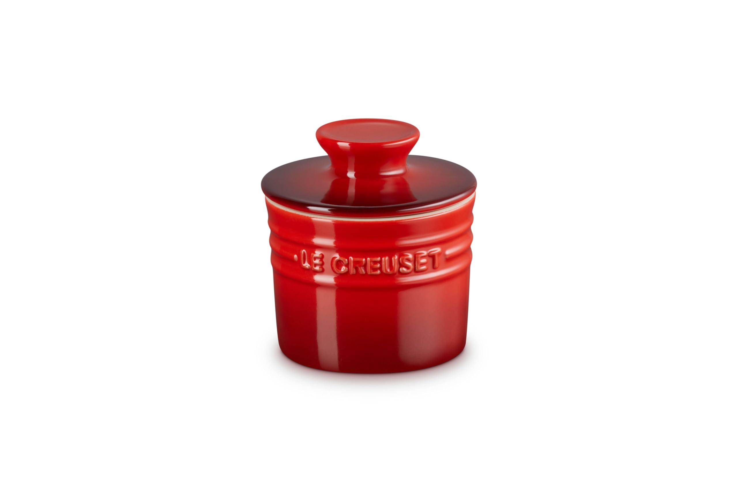Le Creuset Le Creuset Stoneware Butter Crock, 6 oz., Cerise