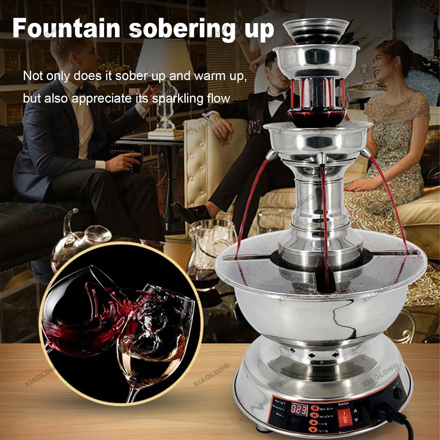 Generic Generic Party Beverage Fountain,Wine Fountain Machine, 3-Tier Party Drink Dispenser, Adjustment Juice and Wine Fountain,for Wedding Bar Christmas Home Decor,110V
