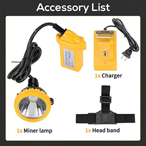Hunting friends Hunting friends High Lumens Superbright LED Mining Light KL4M(A).Plus Miner Cap Lamp Waterproof Underground Headlamp Hard Hat Headlamp