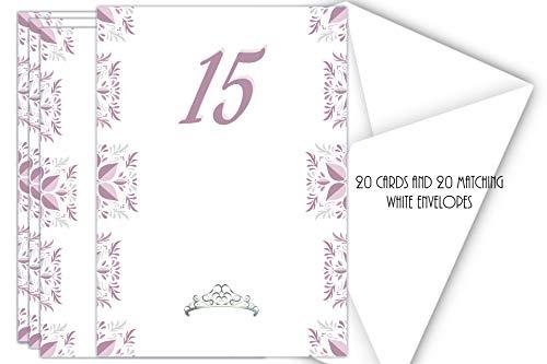 Elcer Elcer 20 Quinceaera Party Invitations with envelopes | Blank Fill-in Invites | 5 x 7 | 15th Birthday Party Favor | Sweet 15 | En Espaol | In Spanish