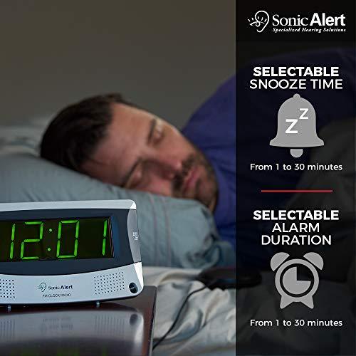 Sonic Alert Sonic Alert 0 Sonic Bomb Extra Dual Alarm Clock with Large Display-SBD375SS, Silver