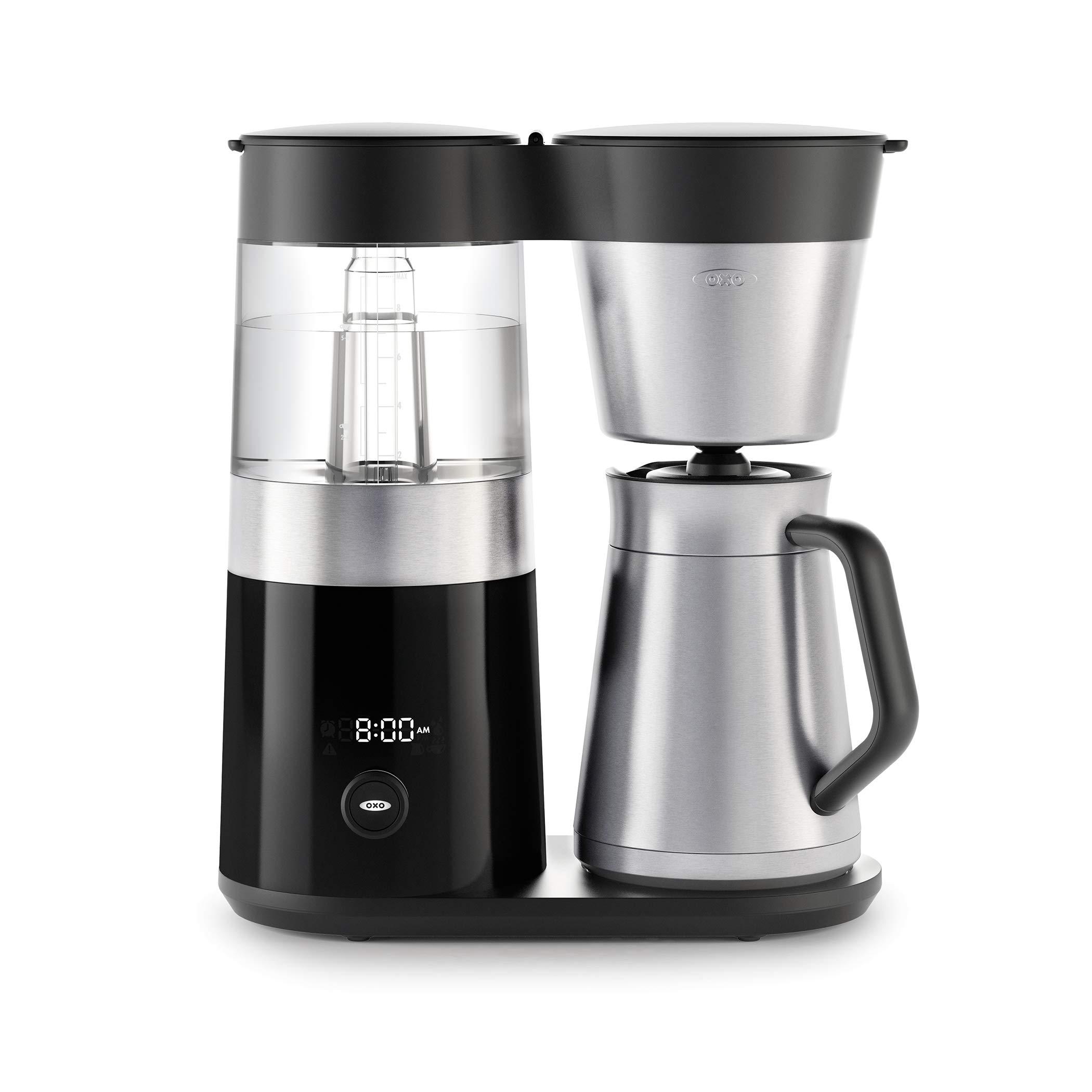 OXO OXO Brew 9 Cup Stainless Steel Coffee Maker,Silver, Black