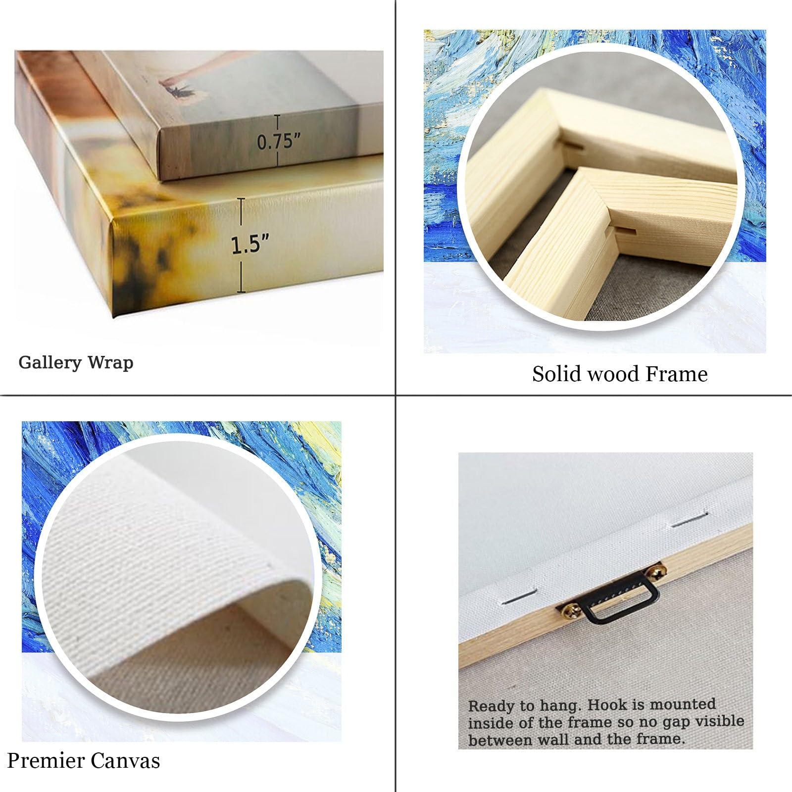 Niwo ART Niwo ART - Water Lily Pond 1899, by Claude Monet - Oil painting Reproductions - Giclee Canvas Prints Wall Art for Home Decor, Stretched and Framed Ready to Hang (24\"x20\"x1.5\")