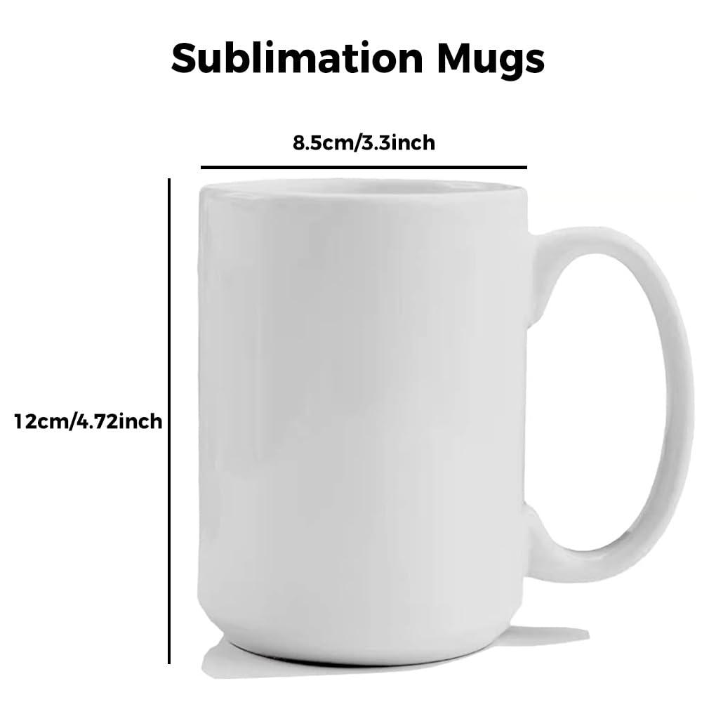 QOMOLANGMA QOMOLANGMA 15 oz Sublimation Blank Ceramic Coffee Mugs Blank White Mugs Cups Packed in the White Box 36PCS