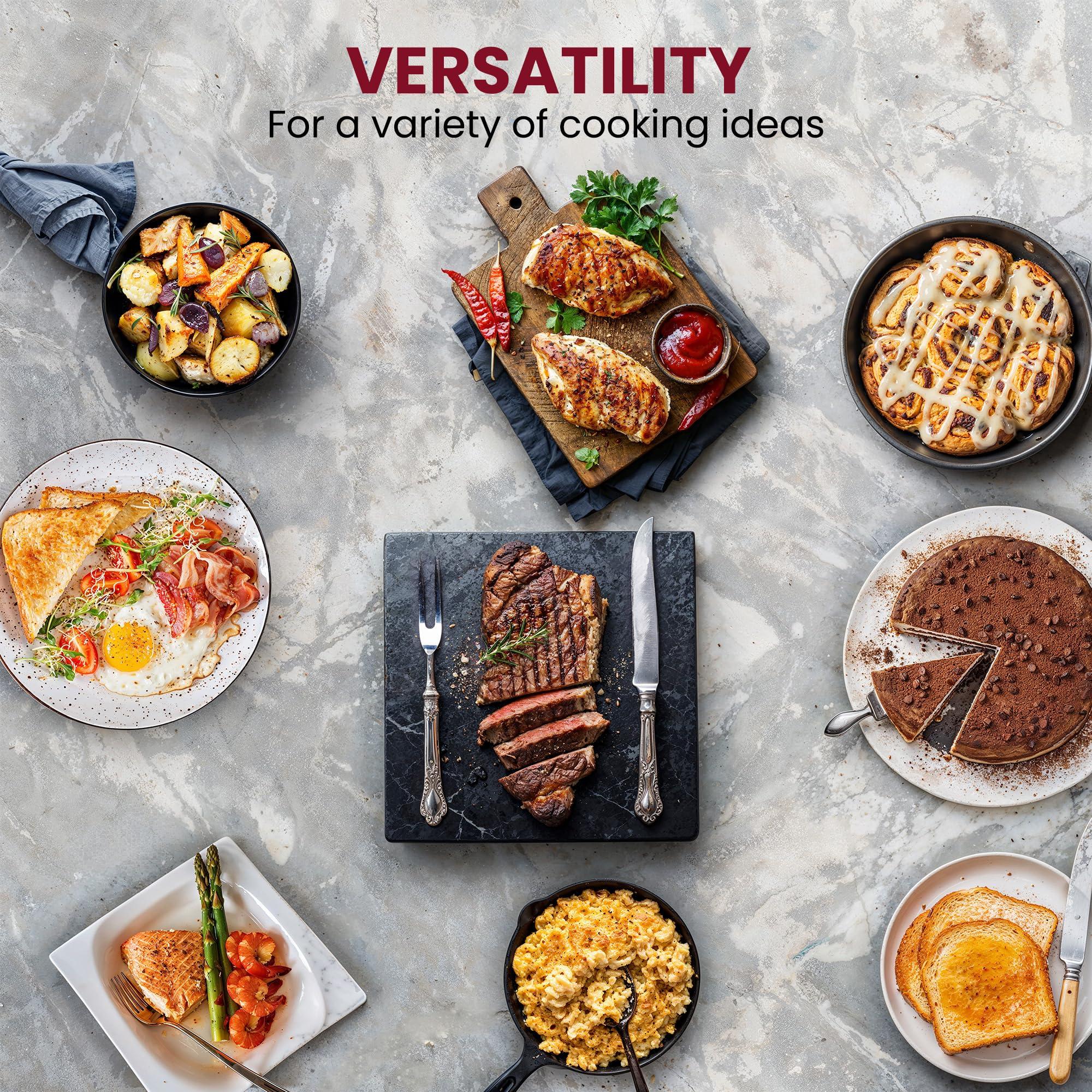 Elite Gourmet Elite Gourmet EG6203 Extra Deep 16"x13"x3.2" (10.5Qt.) Scratch Resistant, Easy Pour Spout, Dishwasher Safe, Non-stick Electric Skillet with Vented Glass Lid, Adjustable Temperature, Black