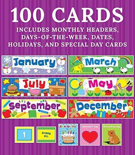 Carson Dellosa Education Carson Dellosa 25\" x 35\" Deluxe Calendar Pocket Chart, Monthly Calendar Pocket Chart for Classroom with Day, Week, Holiday Cards and Storage Pouches and More