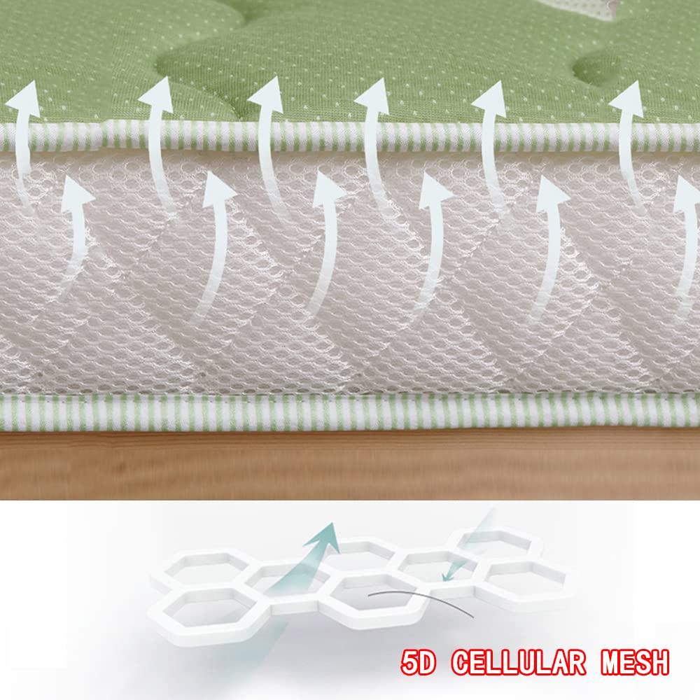 HomeLoft Basics Foldable Futon Mattress Korean Tatami Mattress Topper Portable Sleeping Pad Student Dormitory Double Single Roll Up Mattress for Floor Guest Camping Adult Children,Cow 3cm,King(180x200cm)