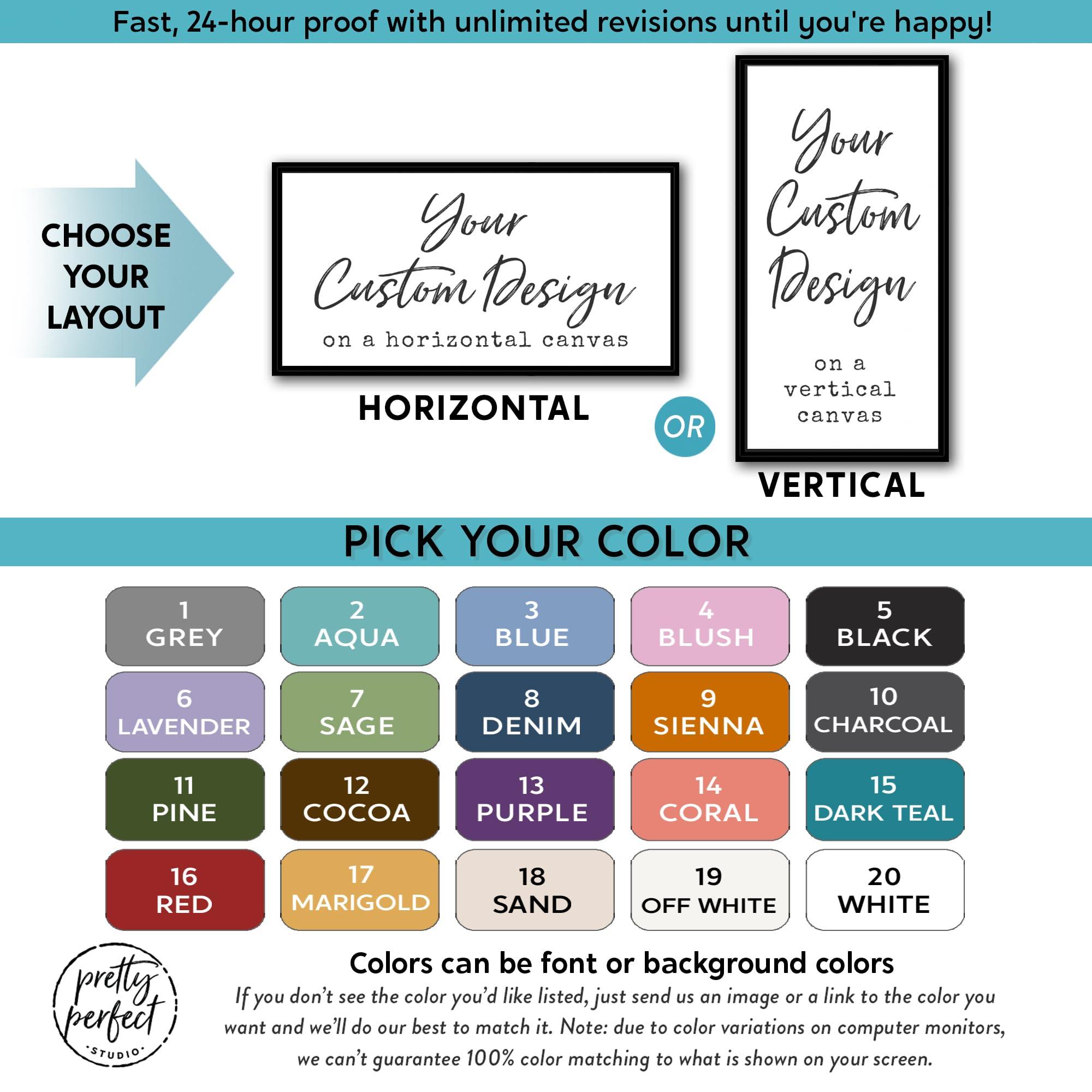 Pretty Perfect Studio Pretty Perfect Studio Custom Quote Wall Art is Personalized 24\"x36\"