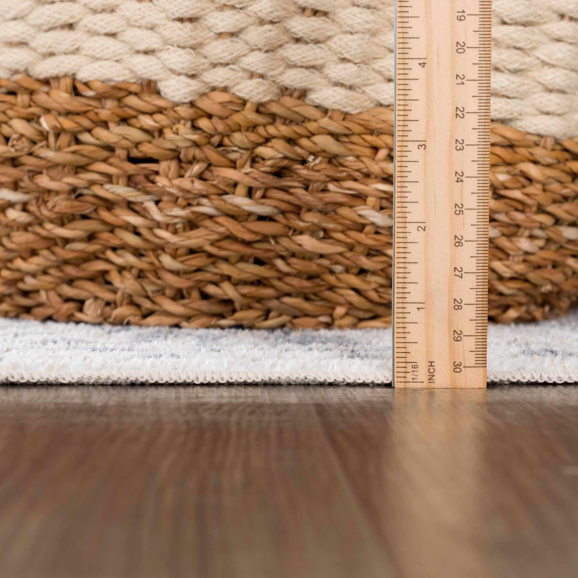 BoutiqueRugs BoutiqueRugs Rudo Farmhouse Area Rug - Machine Washable - Light Gray, Medium Gray, Medium Brown - 7'10" x 10'2"