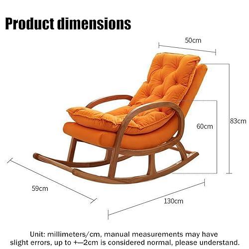 SYUFRE Rocking Chair Nursery Nursing Armchair with Wood Base Baby Glider Rocker Rocking Accent Armchair for Living Room, Bedroom, (Size : Light Gray Fleece Fabric)