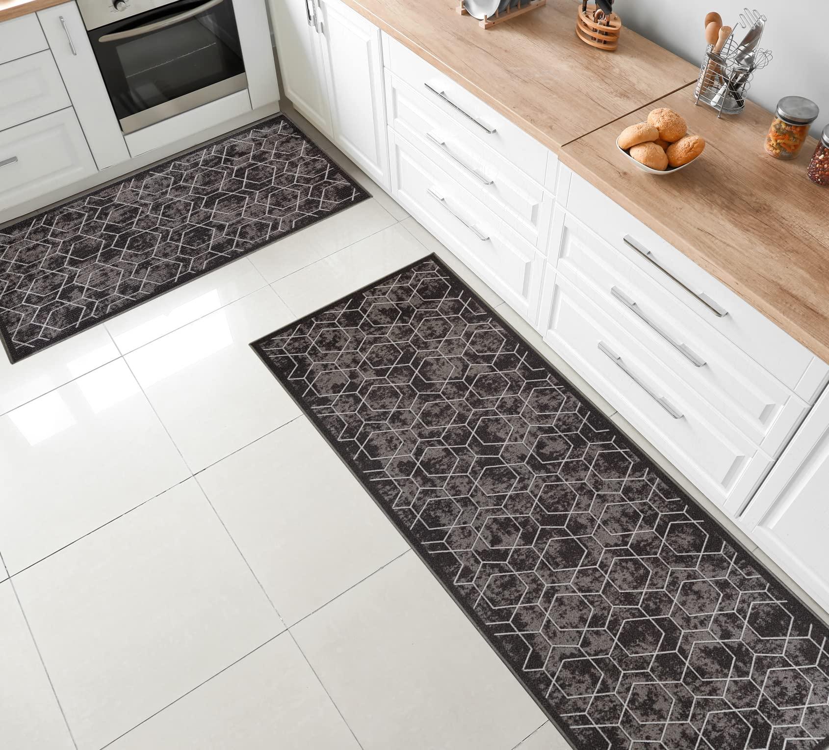 BY COCOON BY COCOON 2\'x8\' I Runner Rug| Carpet Runner Kitchen Runner Hallway Runner Runners Rugs for Hallway Non Slip (60 Cm x 244 Cm Grey Rug)