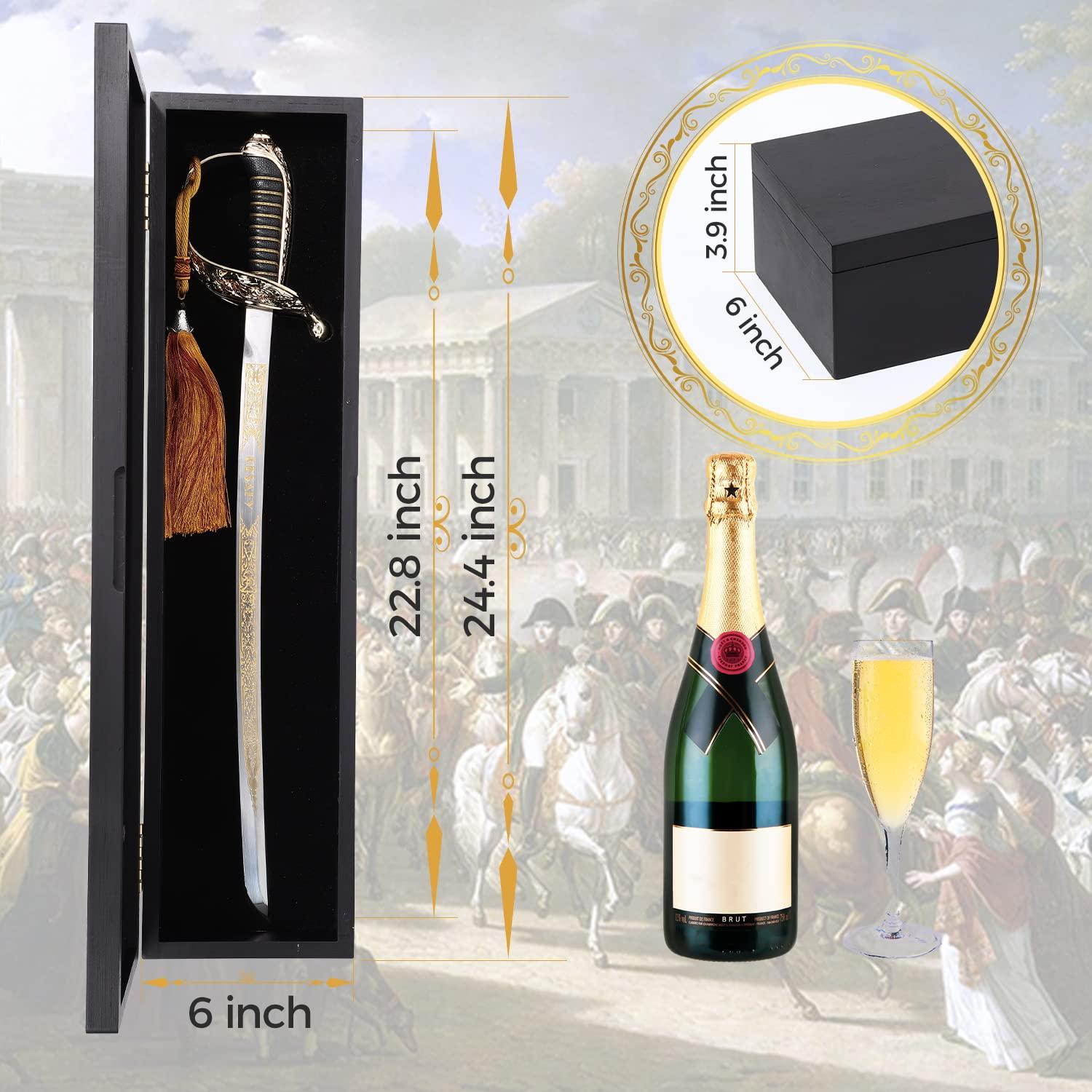 Resafy Resafy Champagne Saber Champagne Golden Handle Knife Champagne Sword Champagne Opener With Gift Case for Party Wedding