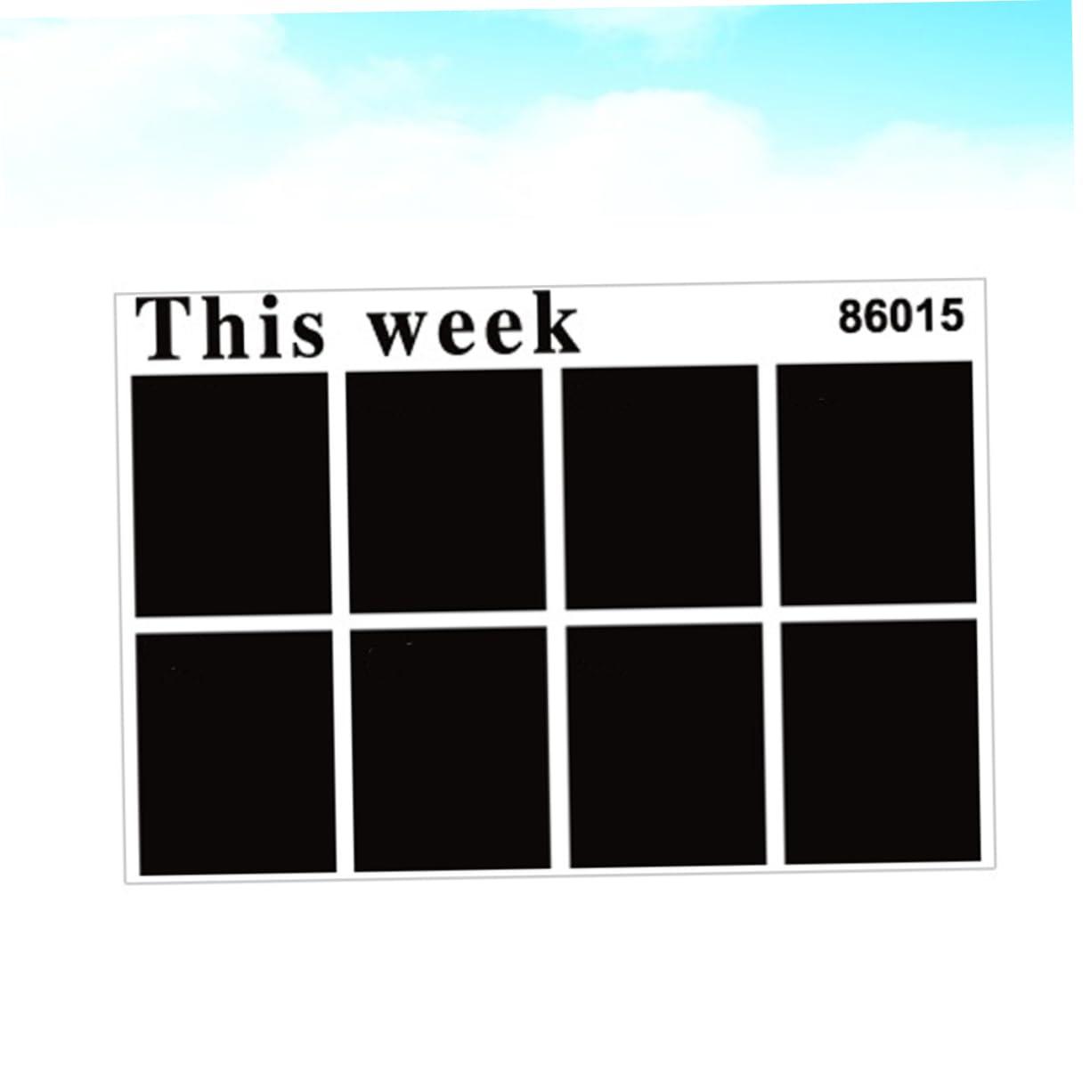 MAGICLULU MAGICLULU 2pcs Stick on Blackboard Kitchen Calendar Menu Chalkboard Chalk Board Calendar Chalkboard Stickers Monthly Planner Blackboard Weekly Menu Blackboard Peel Removable Mural