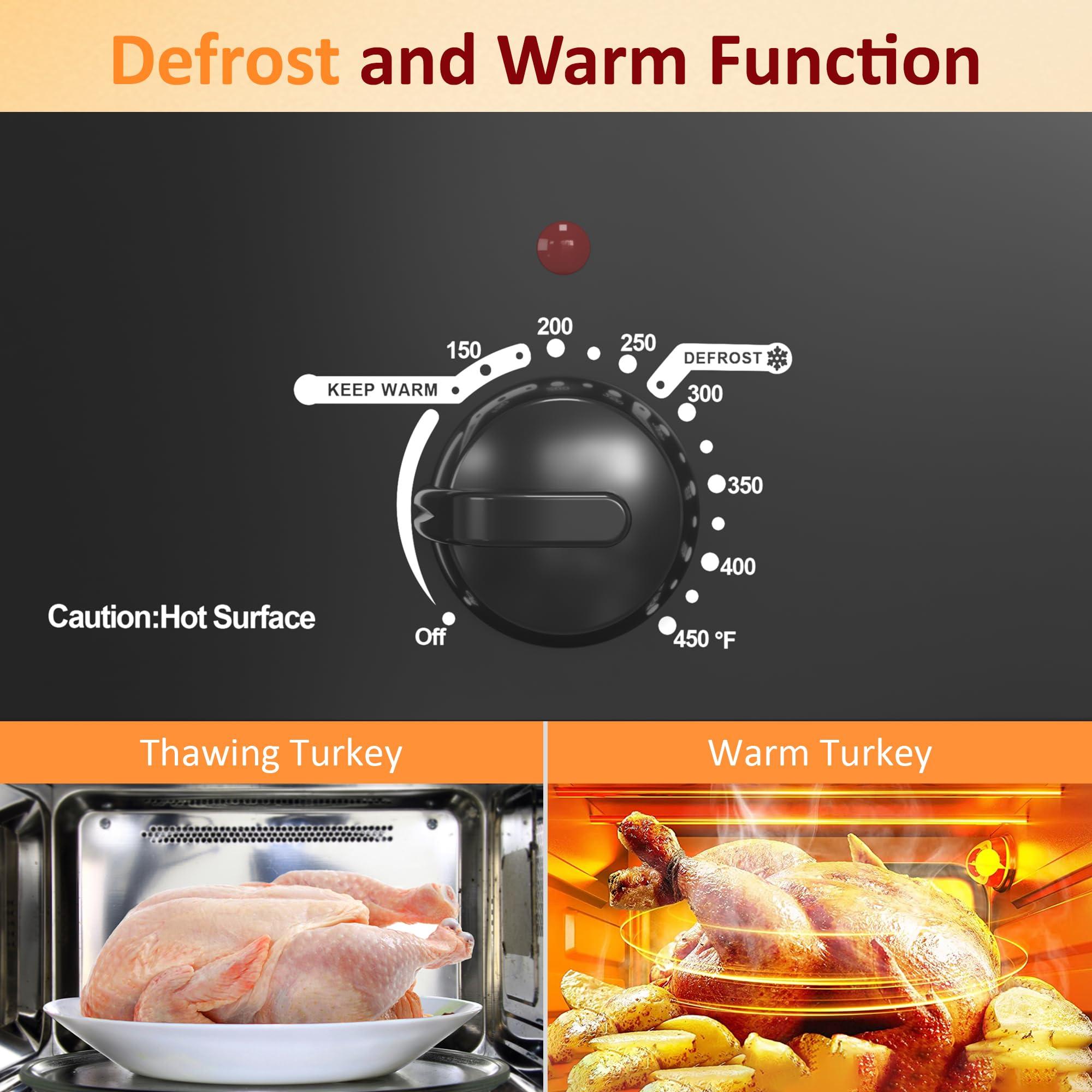 Sunvivi Sunvivi Electric Roaster, 26 Quart Electric Roaster Oven with Self-Basting Lid, Turkey Roaster Oven Buffet with Removable Pan, Cool-Touch Handles, Black