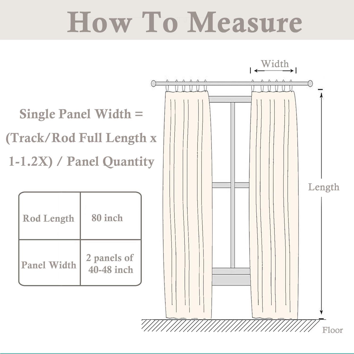 DotheDrape DotheDrape 105 inch Pinch Pleated Curtains Blackout Linen Textured Full Blackout Back Tab Pinch Pleat Drapes with Hooks for Bedroom, 60W x 105L, Beige, 1 Panel