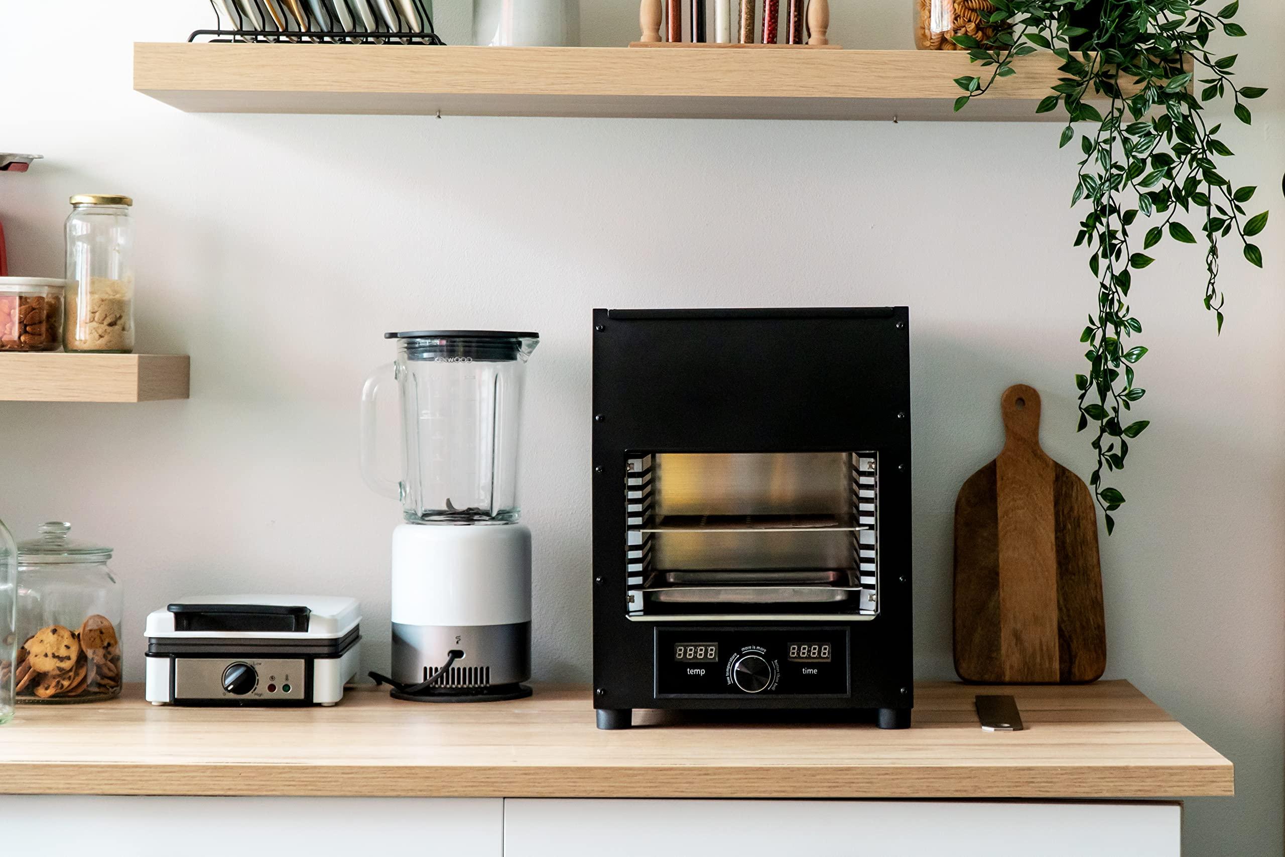 Flame King Flame King Scorch Smokeless Infrared Electric Broiler for Indoor Use, Fits on Kitchen Counter, Insulated, Comes with Broiler Tray Black