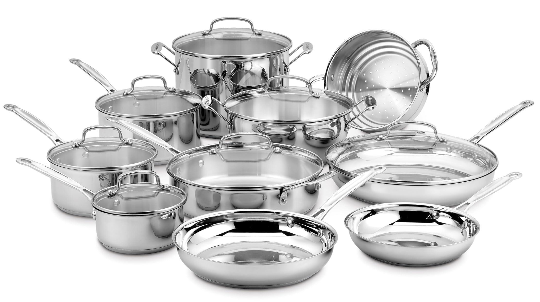 Cuisinart Cuisinart 17-Piece Cookware Set, Chef\'s Classic Steel Collection 77-17N