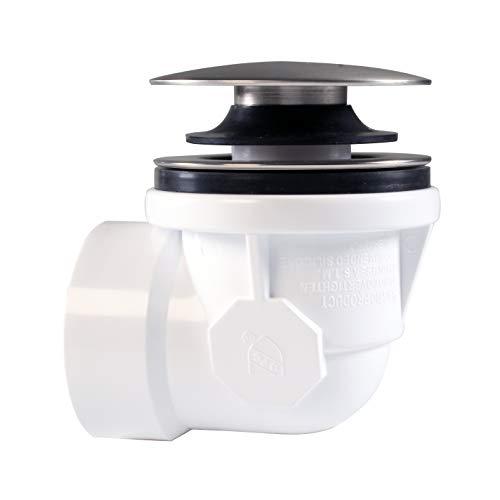 Westbrass Westbrass D398R-07 1-1/2\" NPSM Coarse Thread Mushroom Tip-Toe Bathtub Stopper Bath Drain, 1-Pack, Satin Nickel