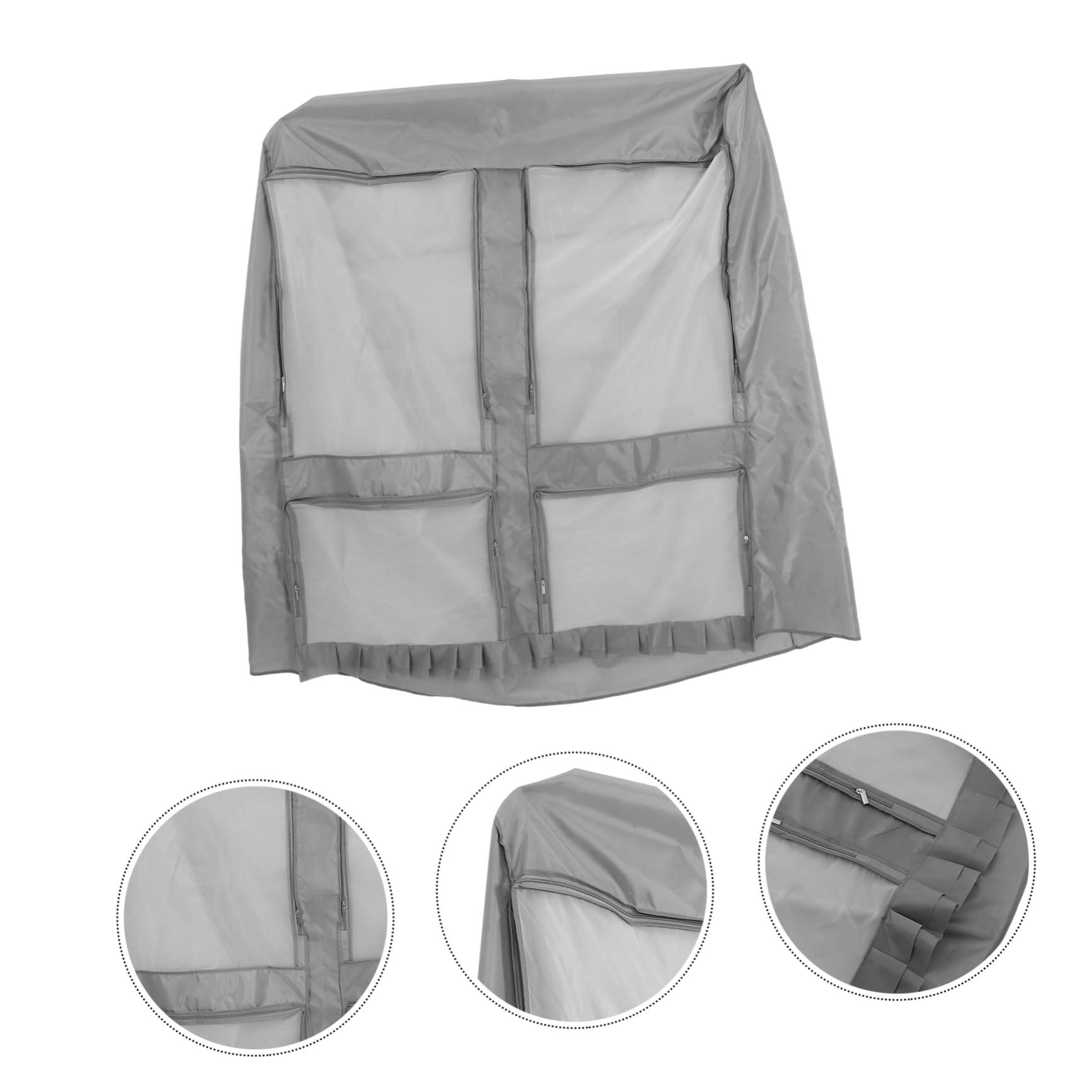 Amosfun Amosfun Cover Clothes Rack Clothes Hanger Cover Wardrobe Cover Hanging Garment Bag Gray/medium Size
