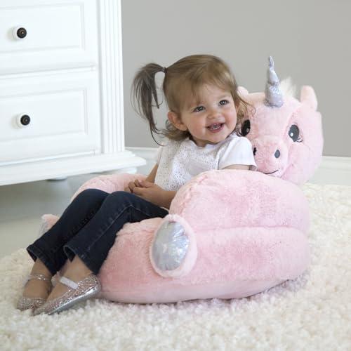 Trend Lab Trend Lab Pink Unicorn Toddler Chair - Plush Pillow Kids Chair, Comfy Animal Chair for Toddlers 1-3 Years Old, 21x19x19 Inches - Baby Chair, Soft Toddler Lounge Chair, Kids Bean Bag Chair Alternative