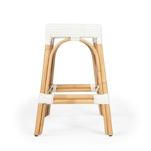 Butler Specialty Company Butler Specialty Company Robias Rattan 24.5\" Counter Stool - Glossy White