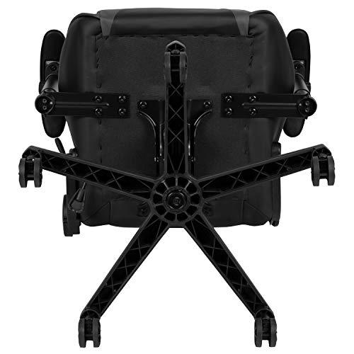 Flash Furniture Flash Furniture X20 Gaming Chair Racing Office Ergonomic Computer PC Adjustable Swivel Chair with Fully Reclining Back in Gray LeatherSoft